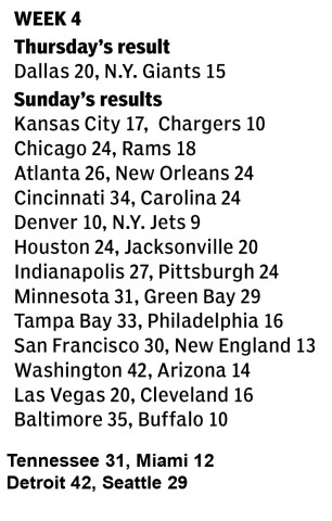 Week 4 Scores